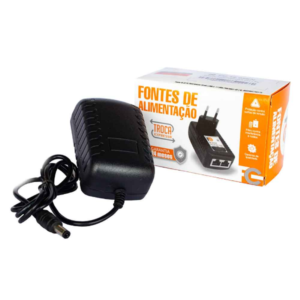 Imagem de Fonte Adaptadora 12v 02a - Fc1202e - Fc Fontes