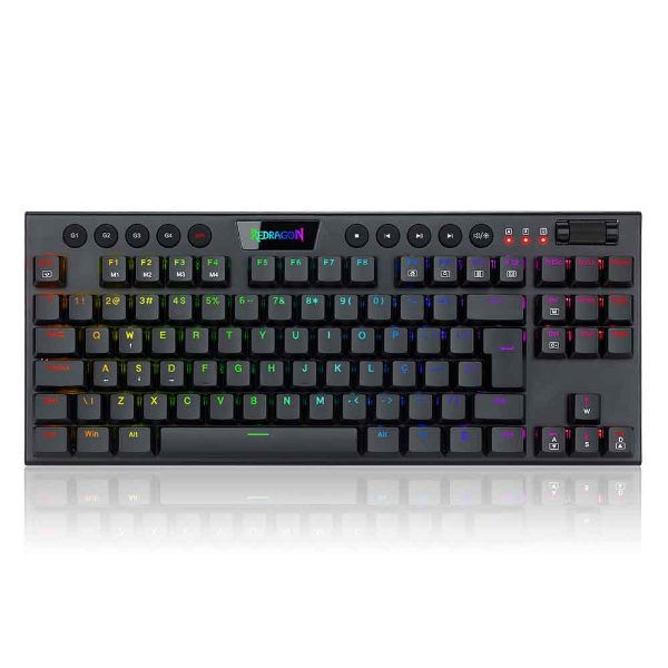 Imagem de Teclado Com Fio Gamer Mecânico Redragon Horus TKL, Switch Brown, ABNT2, USB - K622-RGB (PT-BROWN)