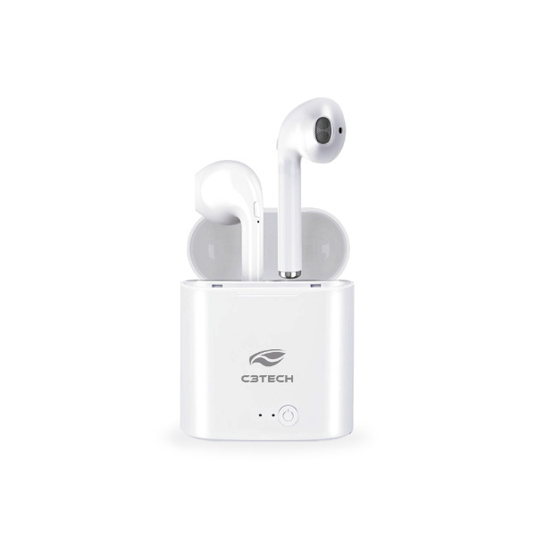 Imagem de Fone De Ouvido C3tech Sem Fio Branco - Ep-Tws-20wh Bt 5 Tws