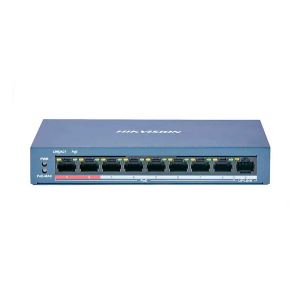 Imagem de Switch Hikvision Ds-3e0109p-E/M 9 Portas 8 Poe Ativo 802.3af/At 1 Uplink